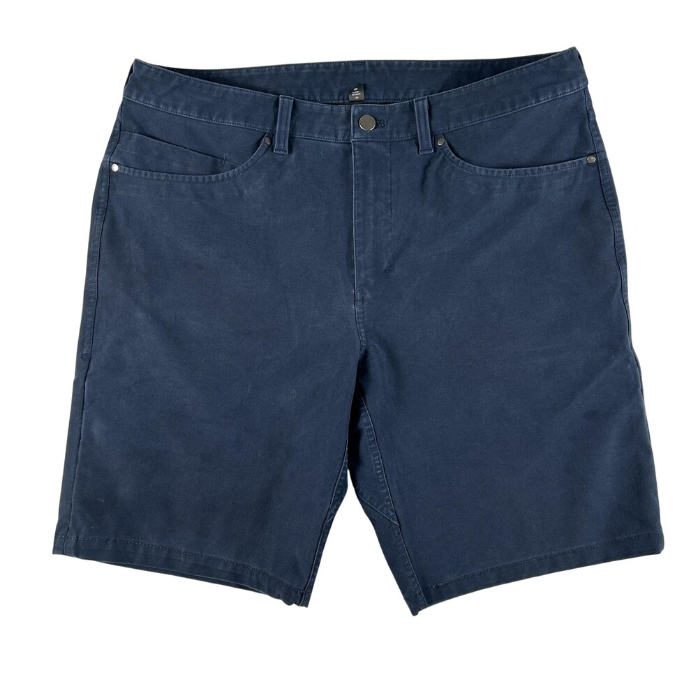 Lululemon Shorts Mens 36 Blue Lifestyle Chino Flat Front Casual 5 Pocket 9"